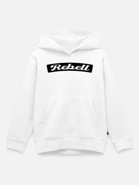 Rebell - Kinder Premium Organic Hoodie - Weiß
