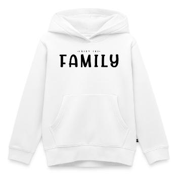 Enjoy The Family - Kids Premium Organic Hoodie - white - Front - AI Model Kid Female (0cm)