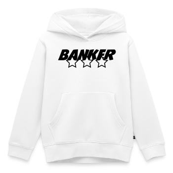 Banker - Bank - Kids Premium Organic Hoodie - white - Front - AI Model Kid Female (0cm)