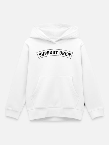 Support Crew Style Patch - Kinder Premium Organic Hoodie - Weiß