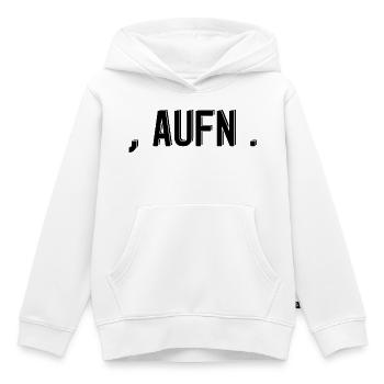 komma aufn punkt Spruch Schrift - Kinder Premium Organic Hoodie - Weiß - Vorne - AI Model Kid Female (0cm)