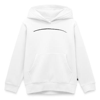 coup de pinceau rayé ligne - Sweat Premium à capuche enfant bio - blanc - Devant - AI Model Kid Female (0cm)