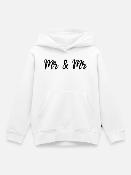 Mr & Mr - Kinder Premium Organic Hoodie - Weiß