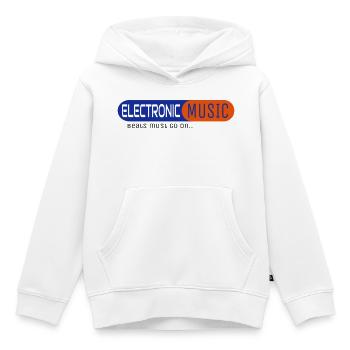 Electronic Music - Kids Premium Organic Hoodie - white - Front - AI Model Kid Female (0cm)