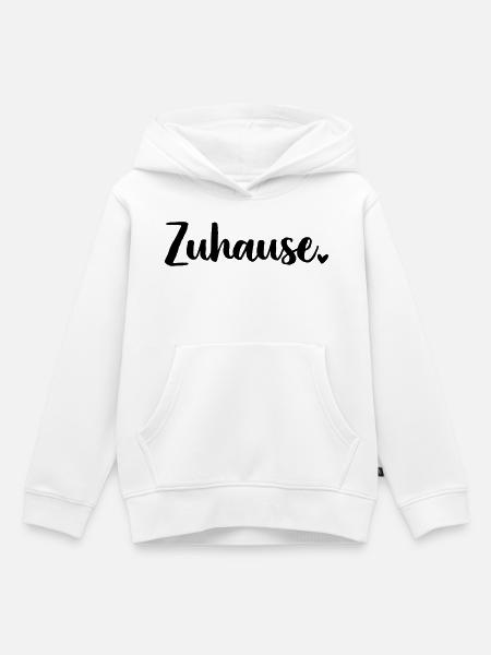 Zuhause Herz - Kinder Premium Organic Hoodie - Weiß