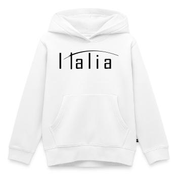 Italia - Kids Premium Organic Hoodie - white - Front - AI Model Kid Female (0cm)