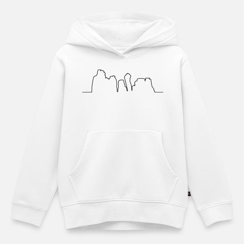Kontur der Externsteine - Kinder Premium Organic Hoodie - Weiß