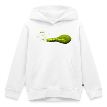 Die Luft ist raus.... - Kinder Premium Organic Hoodie - Weiß - Vorne - AI Model Kid Female (0cm)