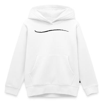 En ligne art coup de pinceau Tiret Fissure - Sweat Premium à capuche enfant bio - blanc - Devant - AI Model Kid Female (0cm)