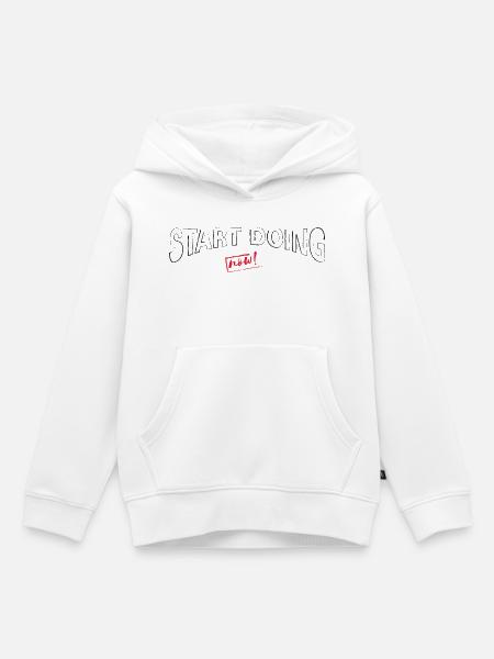 Start Doing now - Kinder Premium Organic Hoodie - Weiß