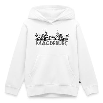 Magdeburg - Guericke Experiment - Kinder Premium Organic Hoodie - Weiß - Vorne - AI Model Kid Female (0cm)