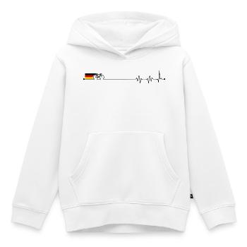 Drapeau allemand bicyclette - Sweat Premium à capuche enfant bio - blanc - Devant - AI Model Kid Female (0cm)