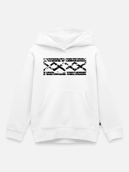 West Midlands - Ornament - Kinder Premium Organic Hoodie - Weiß