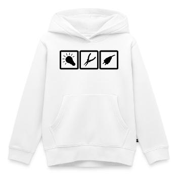 Electrical Engineering Symbols - Kids Premium Organic Hoodie - white - Front - AI Model Kid Female (0cm)