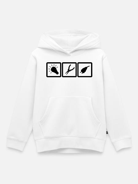 Elektrotechnik Symbole - Kinder Premium Organic Hoodie - Weiß