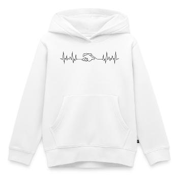 agiter la poignée de main de la paix - Sweat Premium à capuche enfant bio - blanc - Devant - AI Model Kid Female (0cm)