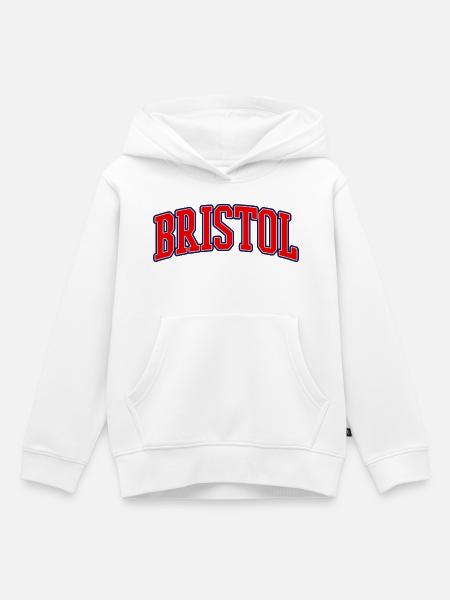 Bristol Varsity Schriftzug - Kinder Premium Organic Hoodie - Weiß