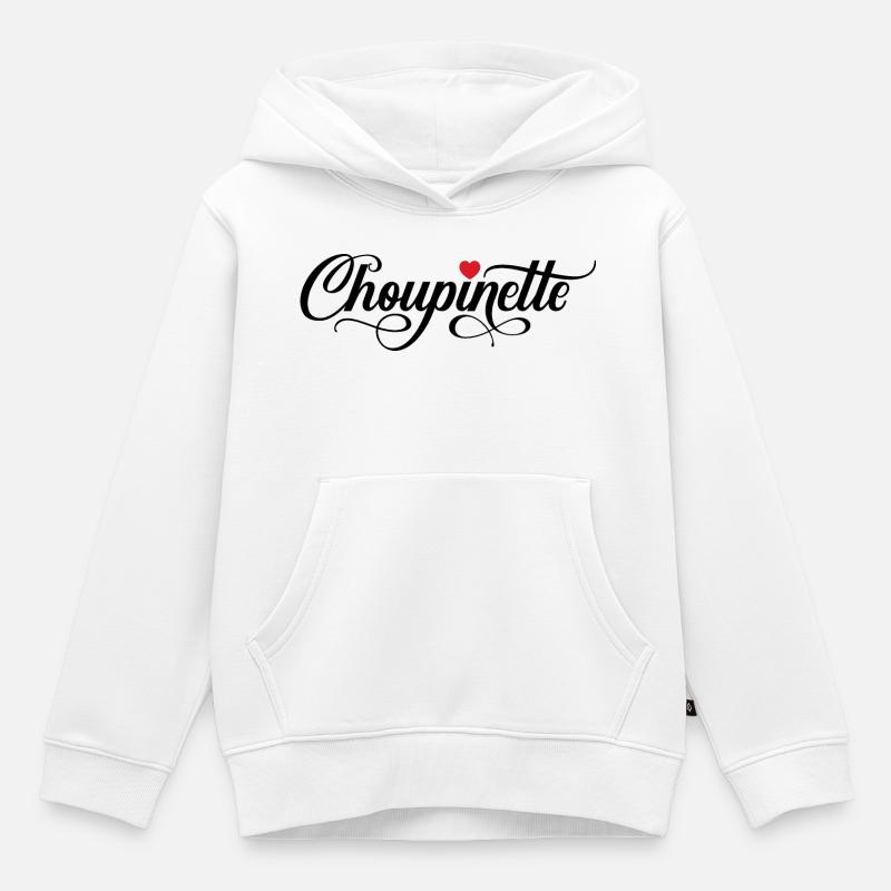 Choupinette - Sweat Premium à capuche enfant bio - blanc