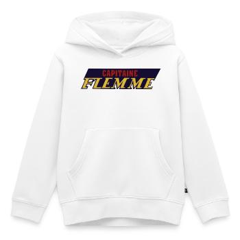 Lazy captain - Kids Premium Organic Hoodie - white - Front - AI Model Kid Female (0cm)