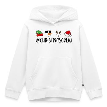 Collage de Noël fantaisiste - Sweat Premium à capuche enfant bio - blanc - Devant - AI Model Kid Female (0cm)