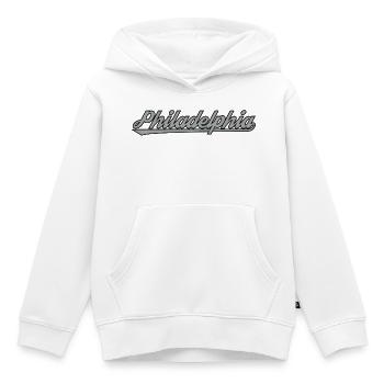 Philadelphia Vintage Schriftzug - Kinder Premium Organic Hoodie - Weiß - Vorne - AI Model Kid Female (0cm)