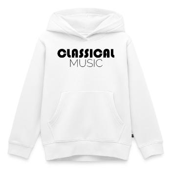 Symbole de musique classique Icône de musique classique - Sweat Premium à capuche enfant bio - blanc - Devant - AI Model Kid Female (0cm)