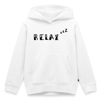 Se détendre - Sweat Premium à capuche enfant bio - blanc - Devant - AI Model Kid Female (0cm)