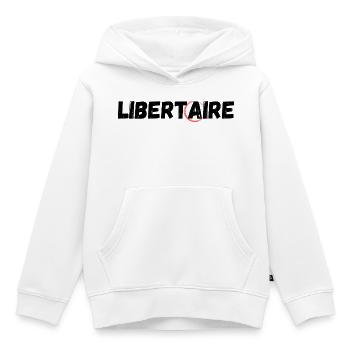 libertaire A cerclé en rouge - Sweat Premium à capuche enfant bio - blanc - Devant - AI Model Kid Female (0cm)