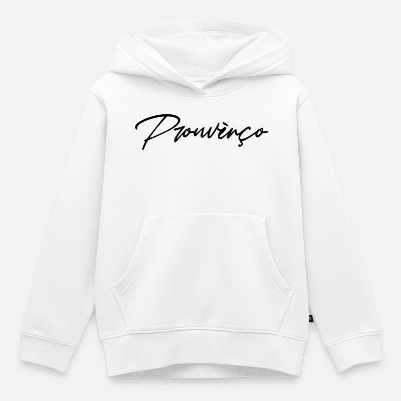 Prouvènço - Sweat Premium à capuche enfant bio - blanc