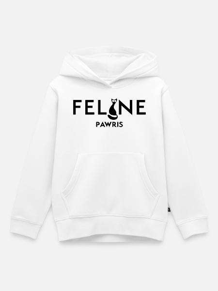 Katzenartig - Kinder Premium Organic Hoodie - Weiß