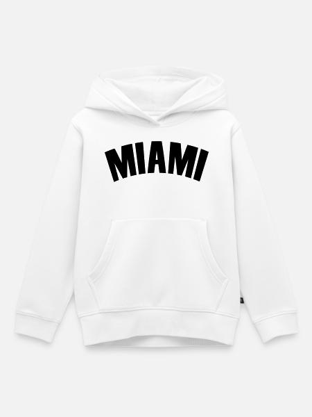miami shirt - Kinder Premium Organic Hoodie - Weiß