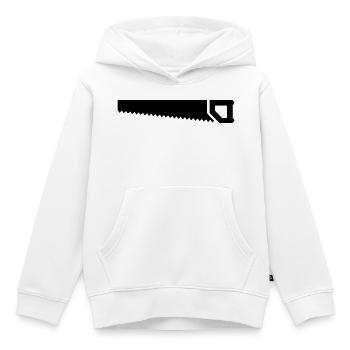 Scie - Sweat Premium à capuche enfant bio - blanc - Devant - AI Model Kid Female (0cm)