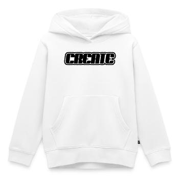 Créer un lettrage - Sweat Premium à capuche enfant bio - blanc - Devant - AI Model Kid Female (0cm)