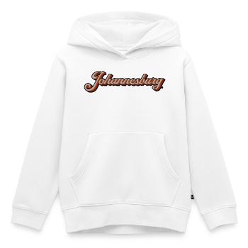 Johannesburg Retro Script - Kinder Premium Organic Hoodie - Weiß - Vorne - AI Model Kid Female (0cm)