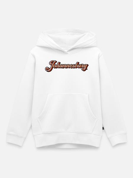 Johannesburg Retro Script - Kinder Premium Organic Hoodie - Weiß