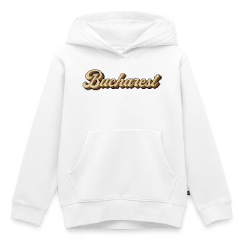 Bukarest Vintage Schriftzug - Kinder Premium Organic Hoodie - Weiß - Vorne - AI Model Kid Female (0cm)