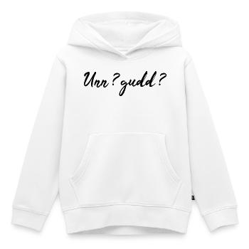 Saarländisch Dialekt Shirt Saar Saarland Geschenk - Kinder Premium Organic Hoodie - Weiß - Vorne - AI Model Kid Female (0cm)