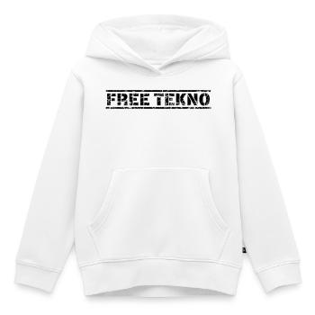 Free Tekno - Kinder Premium Organic Hoodie - Weiß - Vorne - AI Model Kid Female (0cm)