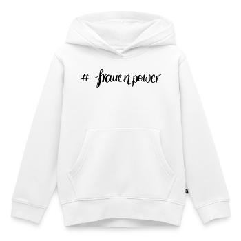 frauenpower - Kinder Premium Organic Hoodie - Weiß - Vorne - AI Model Kid Female (0cm)