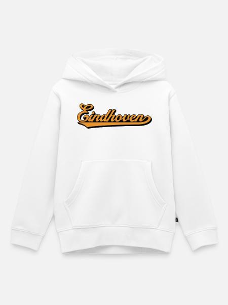 Eindhoven Retro Script - Kinder Premium Organic Hoodie - Weiß