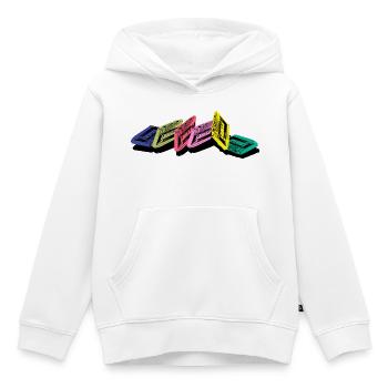 Cassette audio - Sweat Premium à capuche enfant bio - blanc - Devant - AI Model Kid Female (0cm)
