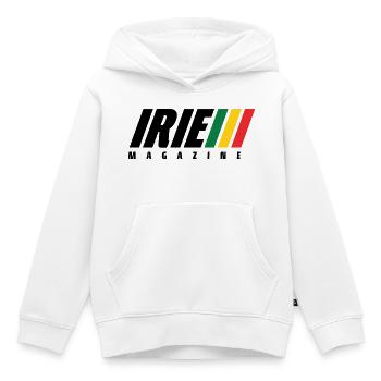IRIE Magazine Reggae Rasta Roots Musique Culture - Sweat Premium à capuche enfant bio - blanc - Devant - AI Model Kid Female (0cm)