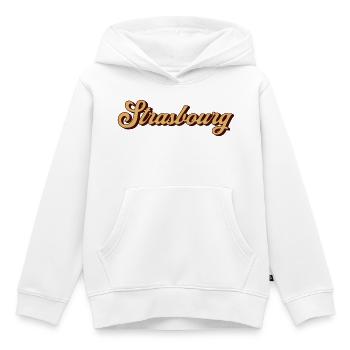 Vintage Strasbourg France - Sweat Premium à capuche enfant bio - blanc - Devant - AI Model Kid Female (0cm)