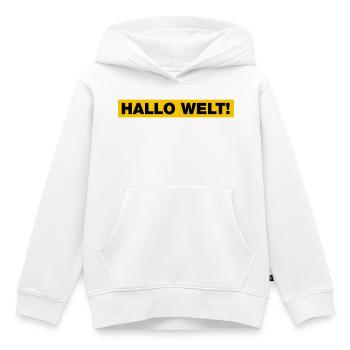 Hallo Welt! - Kinder Premium Organic Hoodie - Weiß - Vorne - AI Model Kid Female (0cm)