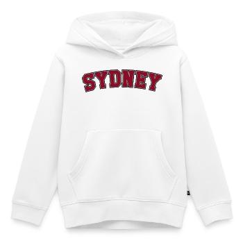Sydney Varsity Arch Lettering - Kids Premium Organic Hoodie - white - Front - AI Model Kid Female (0cm)