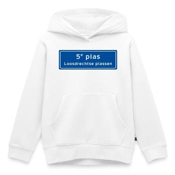 Loosdrechtse plassen 5e plas - Sweat Premium à capuche enfant bio - blanc - Devant - AI Model Kid Female (0cm)