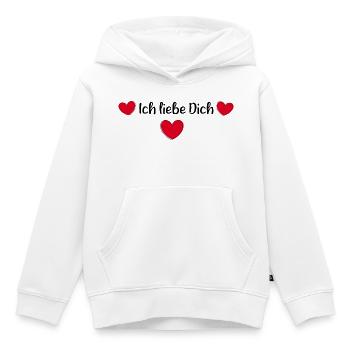 rotes Herz rot Herzen rot Herz - Kinder Premium Organic Hoodie - Weiß - Vorne - AI Model Kid Female (0cm)