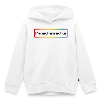 Regenbogen Menschenrechte - Kinder Premium Organic Hoodie - Weiß - Vorne - AI Model Kid Female (0cm)