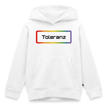 Regenbogen Toleranz - Kinder Premium Organic Hoodie - Weiß - Vorne - AI Model Kid Female (0cm)