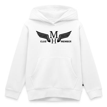 Membre du Mile High Club - Sweat Premium à capuche enfant bio - blanc - Devant - AI Model Kid Female (0cm)